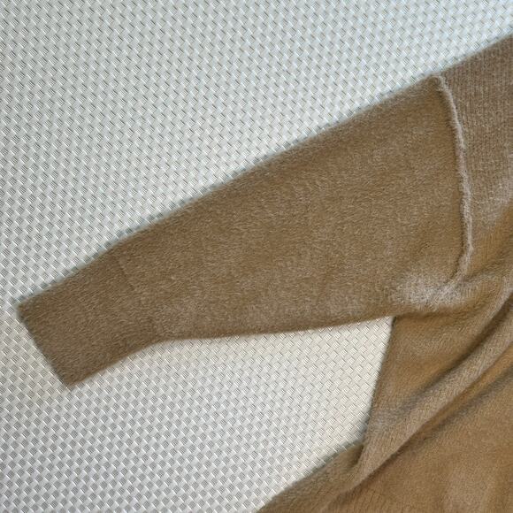 Aerie Camel Brown Chenille Knit Turtleneck Oversized Sweater XL Winter Fall - Picture 3 of 8